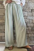 Mallow Stripe Wide Leg Pant Olive /40